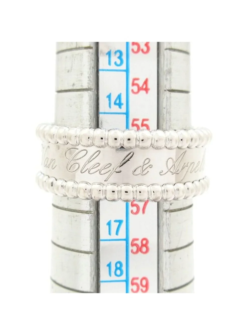 Van Cleef & Arpels Ring 56 Perlee Signature 18k White Gold